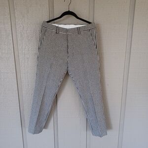 Ami Paris Men Houndstooth Wool Blend Pants Size 38 US 32 Pockets